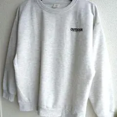 OUTDOOR グレー スウェット　薄手　トレーナー