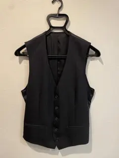 COMME CA MEN スーツベスト ブラックネイビー46