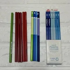 かきかた鉛筆　2B 赤鉛筆　セット　uni