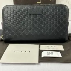 新品同様‼️ グッチ　GUCCI 財布　長財布　マイクロGG ラウンドファスナー