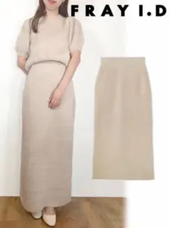 FRAY I.D フレイアイディー フェザーラメニットタイトスカート F