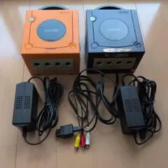 【ジャンク品】Nintendo ゲームキューブ本体 パープル オレンジ セット