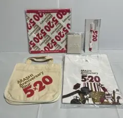 嵐　5×20 グッズ5点セット Tシャツ　パスケース　ミニトートバック