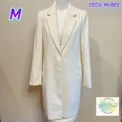 CECIL McBEE セシルマクビー ホワイト　ロングコート　M B5