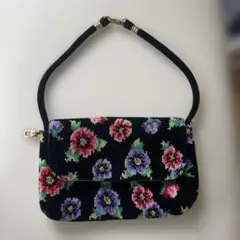 FEILER 花柄ポーチ 黒のサムネイル