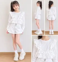 150 ペアマノン チュール ロンT GU デニムショートパンツ