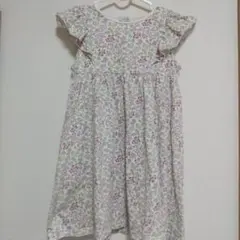 キッズ女の子　anyFAM　半袖ノースリーブ花柄　ワンピース130cm