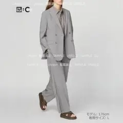 【新品未使用タグ付】 感動タックワイドパンツ　GRAY　UNIQLO:C