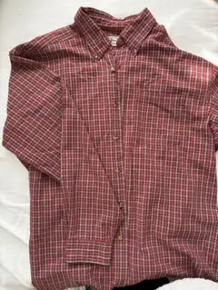 古着 L.L.Bean チェックシャツ 赤色