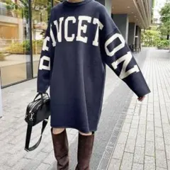 Spick & Span ビッグロゴニットワンピース