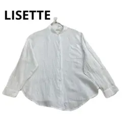 LISETTE リゼッタ リネン100％　 バンドカラーシャツ ホワイトのサムネイル