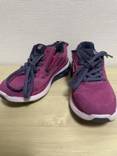 アシックス スニーカー ウォーキング 幅広 4E サイドジップ 22.5