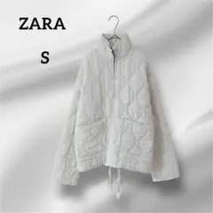 ザラ　 キルティングジャケット ハイネック　ホワイト　中綿　S