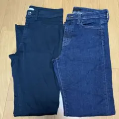 ☆キレイめ☆シンプル☆デニム☆黒パンツ☆ユニクロ☆LEPSIM☆Mくらい☆2本☆のサムネイル