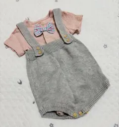 サスペンダー付きロンパース 70