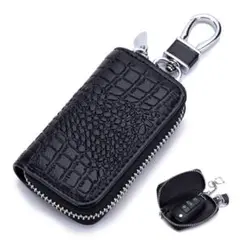 スマートキーケース 本革 鍵入れ 車 キーホルダー ブラック