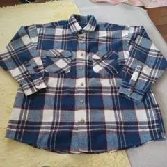 フランネル チェック柄 長袖シャツ M-L