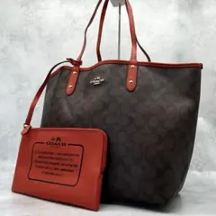 COACH コーチ トートバッグ PVC A4収納可能 リバーシブル 肩掛けのサムネイル