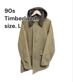 90s Timberland ハンティングジャケット レザー襟 L