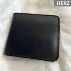 【専用ページ】HERZ 2つ折り財布WS-8 コンパクトウォレットレザーブラックのサムネイル