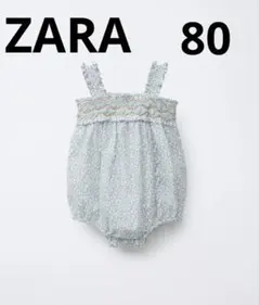【ZARA 】⭐︎9〜12ヶ月⭐︎フラワー刺繍ロンパースのサムネイル
