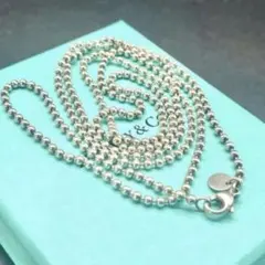 美品✨ティファニー ボールチェーンネックレス 925 玉2mm ロング 86cmのサムネイル