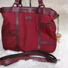 レア【イビサ】 ２Way トートバッグ ショルダーバッグ ナイロン ポーチ付き