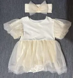 ベビードレスとヘアバンドセット