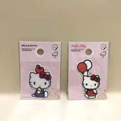 ハローキティ ワッペン キャラクターワッペン 2個セット アイロン接着 値下げ