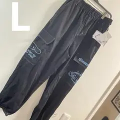 シナモロール L 黒 ブラック カーゴパンツ②