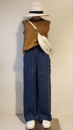 まー様 C5995 ニット×リネンパンツコーデ