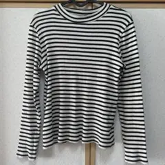 10月末削除予定 anotheredition ボーダー 長袖 リブニット