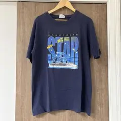 90s ヴィンテージ クルーズ船 Tシャツ ノルウェージャンスター 紺 XL