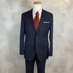 Fiore Strada ビジネススーツ ストライプ柄　ネイビー　A6 総裏