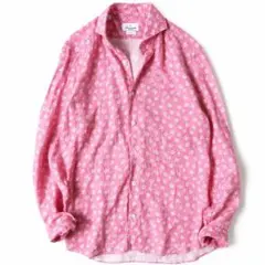 GIANNETTO スリムフィット 花柄 カッタウェイ リネンシャツ イタリア製のサムネイル