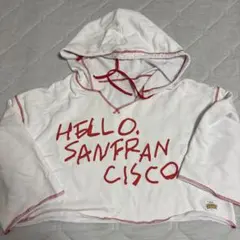 Hello San Francisco ロゴパーカー ホワイト