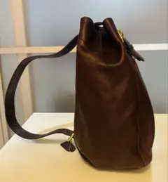 美品✨ オールドコーチ ダッフルサック バケツUSA製 レザー レッド