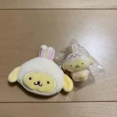 ちいかわ サンリオ フロッキーマスコット　ポムポムプリン　うさぎ
