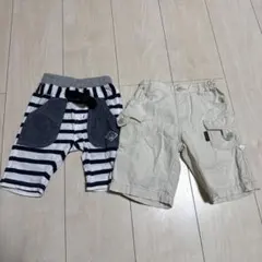 キッズ ストライプ ハーフパンツ 80cm