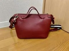【BALLY】ワインレッド レザー ショルダーバッグ