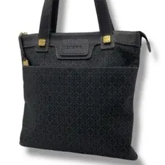 美品 ロエベ アナグラム ニューロードライン バッグ レザー Vintage 黒