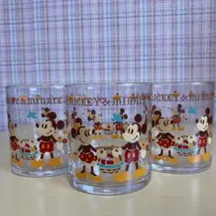 新品　東京ディズニーランド ミッキー&ミニー グラス 3個セット