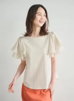 LOUNIE 美品！　ラッフルスリーブプルオーバー　ベージュ36のサムネイル