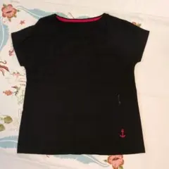 快晴堂 Girl'sＴシャツ 錨刺繍 size3 黒 美品（注意あり）のサムネイル