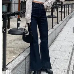 GRL セミフレアデニムパンツ インディゴ　cu161