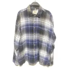 90s CODEX オンブレチェック　長袖　青　XXL アメカジ　ストリート