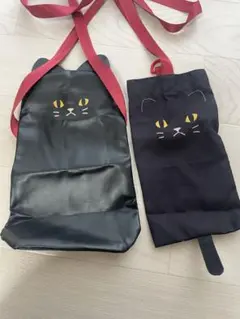 黒猫おでかけぽーち(スマホショルダー・スマホバッグ)ガチャガチャ