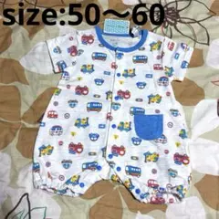 新品 ☆ 男の子 ☆ プレオール ☆ ロンパース ☆ 働く車柄 ☆ 50〜60