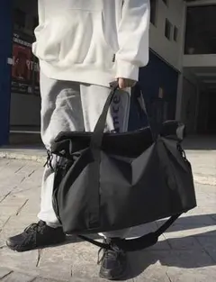 本日中値引 大容量 トートバッグ ボストンバッグ ブラック