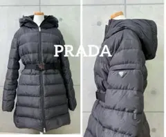 PRADA プラダ 290364 ロングダウンコート グレー 正規品 レディース